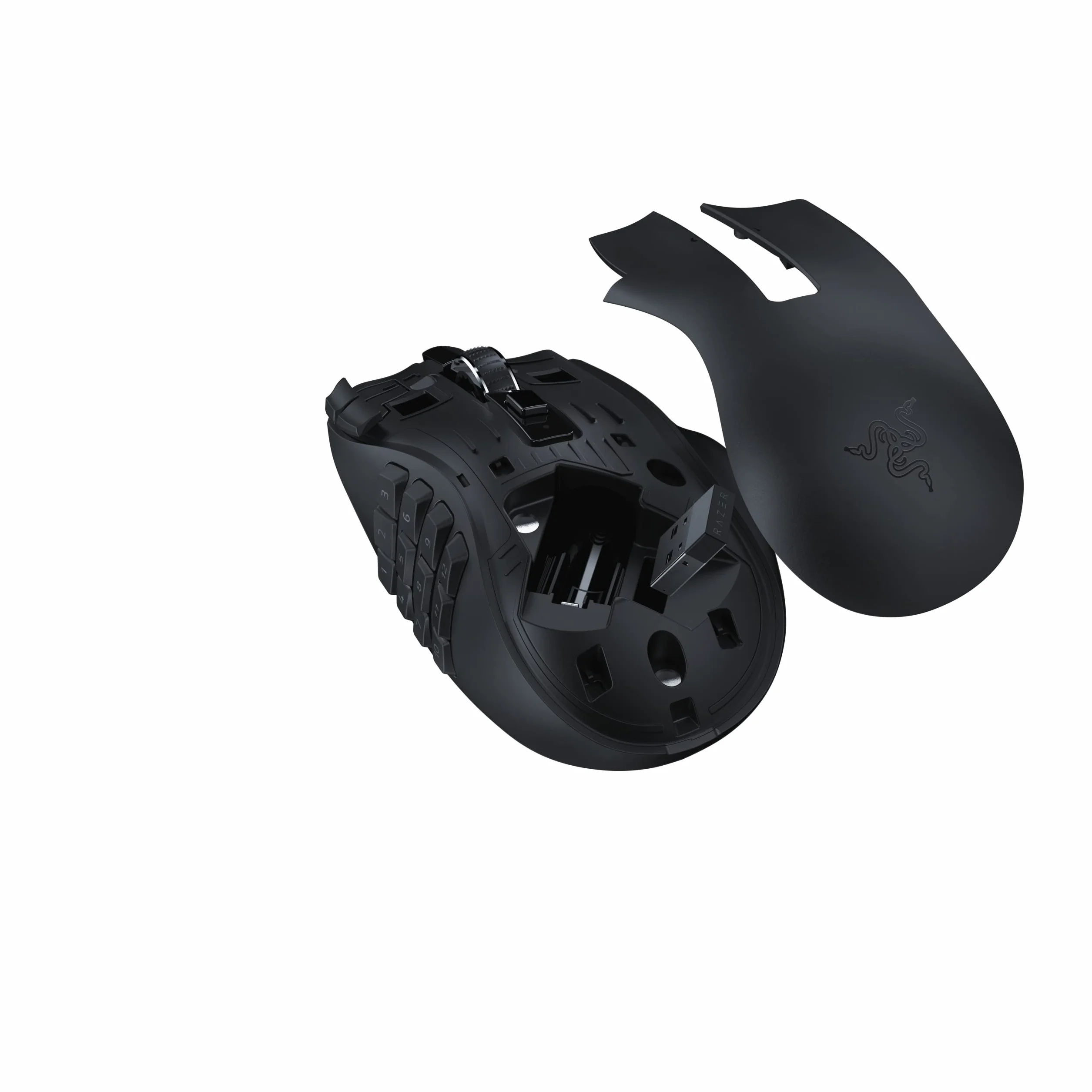Razer Naga V2 HyperSpeed Mouse da Gioco MMO Wireless Ergonomico 19 Pulsanti Programmabili Nero