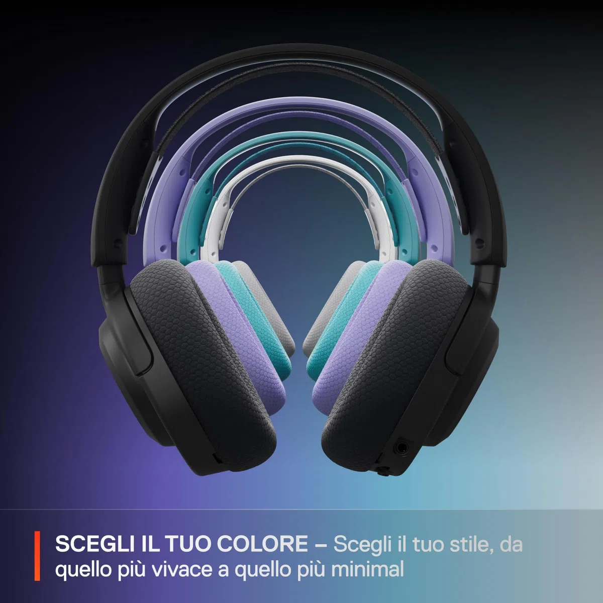 SteelSeries Arctis Nova 3X Cuffie da Gioco Wireless Multipiattaforma 2.4GHz/BT Bianco