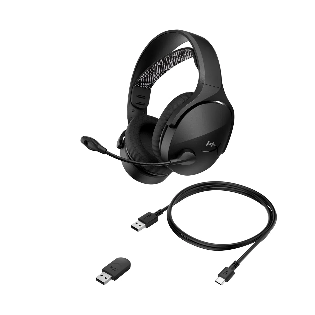 HyperX Cloud Jet Cuffie da Gioco Dual Wireless 2,4 GHz Bluetooth PC Mac PS5 PS4 40mm Driver 25 Ore Batteria Microfono Girevole Mute Design Leggero Nero