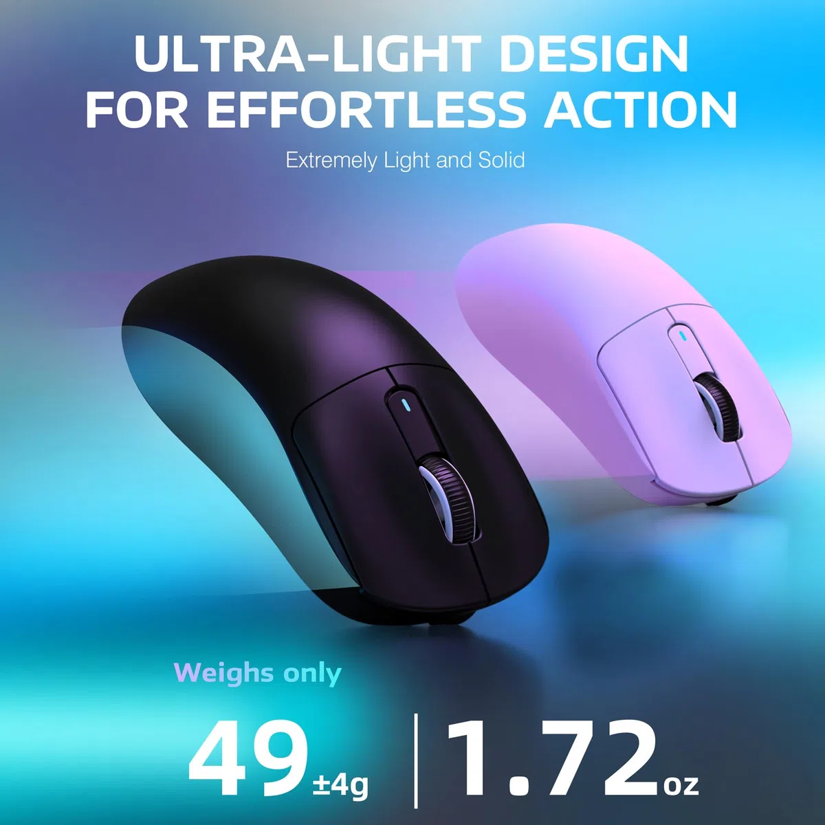 ATTACK SHARK X3 SUPERLIGHT Wireless Gaming Mouse 26000DPI PixArt PAW3395 49g Ultraleggero Nero