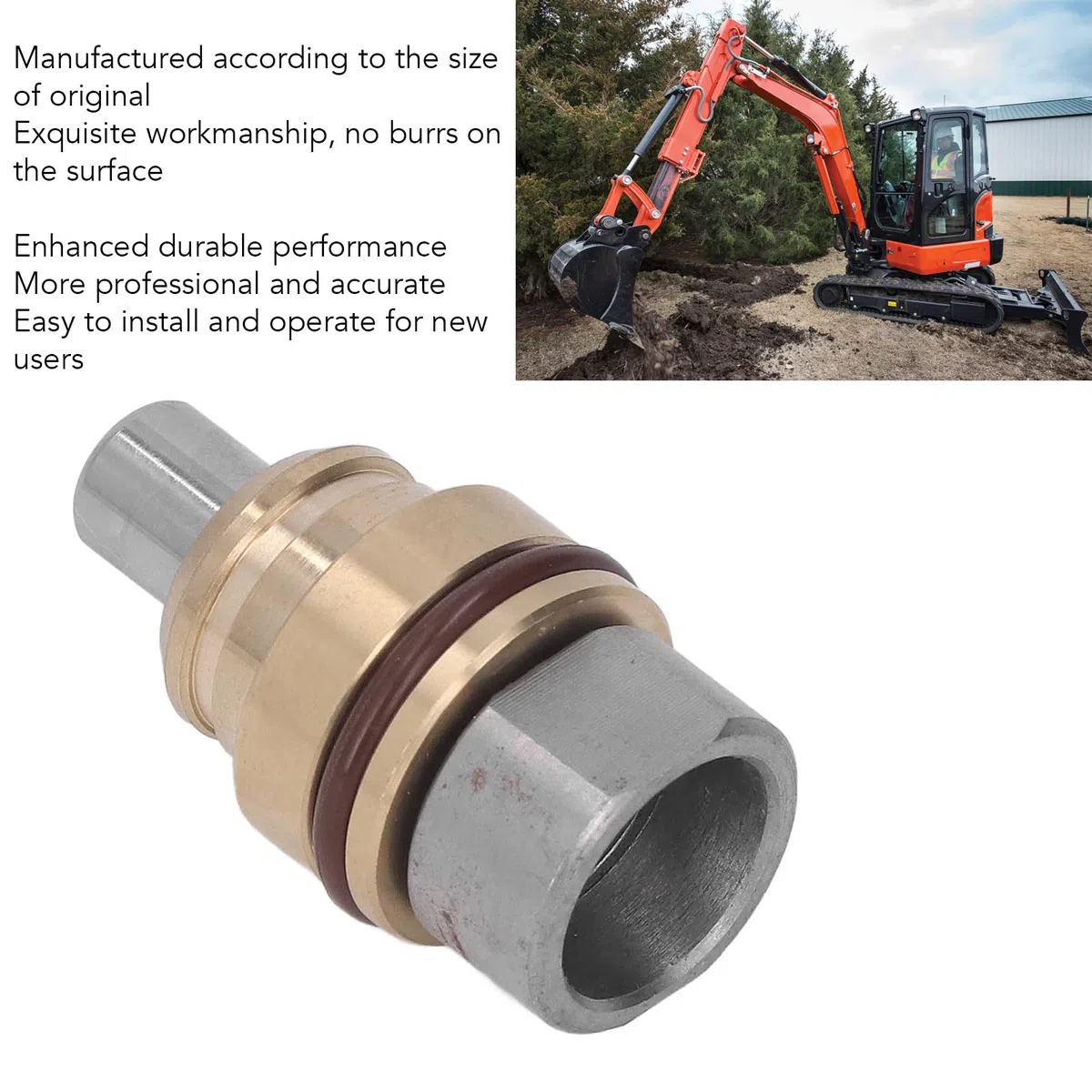 Pilipane Controller Pulsante Idraulico,Impugnatura Joystick per Escavatore 4 Pezzi, Pulsante Impugnatura Joystick, Buona Sostituzione della Tenuta per Attrezzature Industriali Kubota