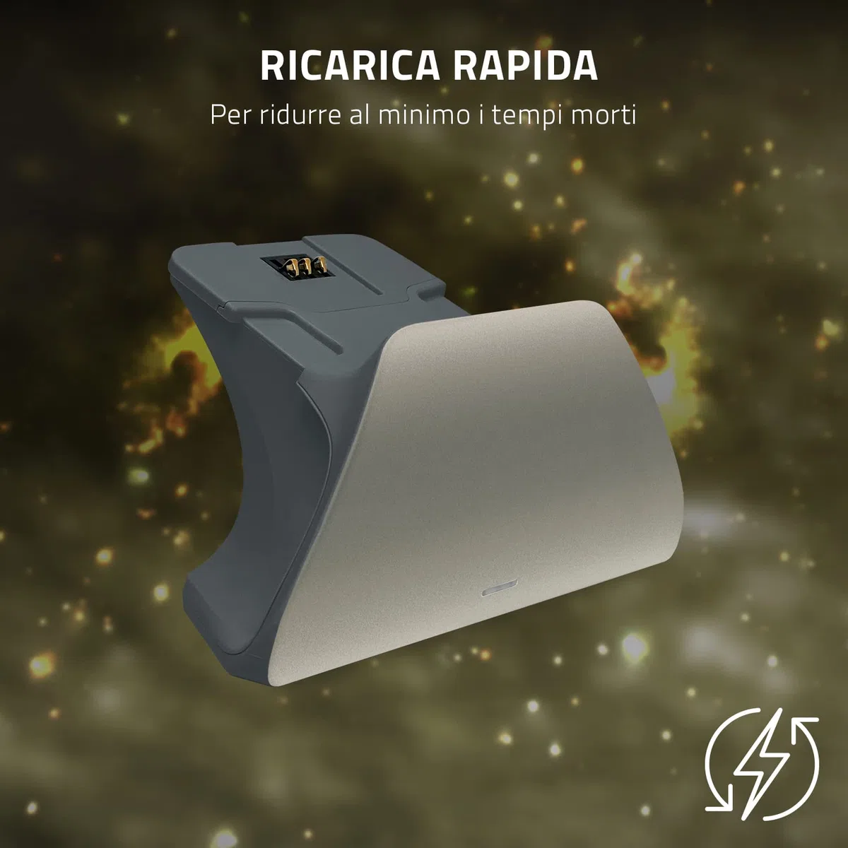 Razer Base di Ricarica Rapida Universale per Xbox - Caricabatterie Rapido per controller Xbox (Ricarica Rapida, Compatibilità Universale, Sistema a Contatto Magnetica) Lunar Shift
