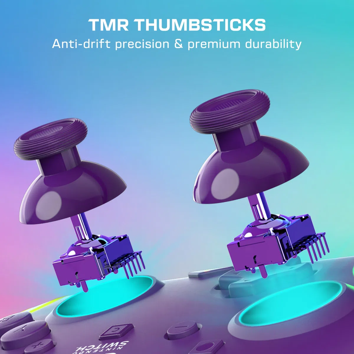 Turtle Beach Afterglow Viola Controller da gaming RGB wireless con licenza ufficiale per Nintendo Switch 2