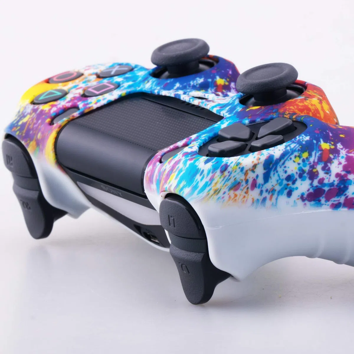 YoRHa Water Transfer Printing (Spruzzi di Vernice) Custodia in Silicone Cover per PS4/Slim/Pro Dualshock 4 Controller x 1 con Manopole Thumb Grips x 10