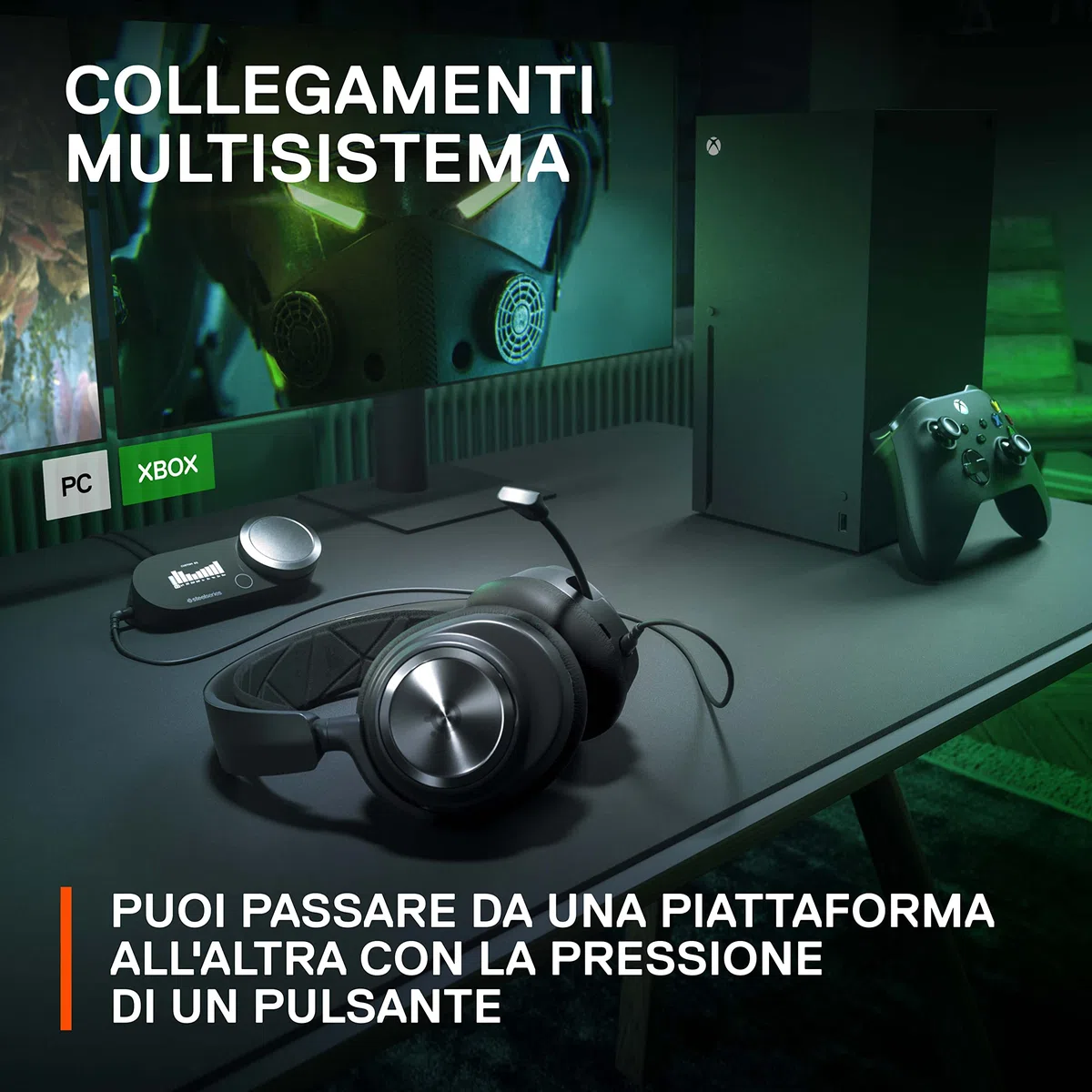 SteelSeries Arctis Nova Pro Xbox Cuffie da gaming Audio Hi-Res Audio spaziale 360° GameDAC Gen 2 Microfono ClearCast Gen 2 Xbox PC PS5 PS4 Switch