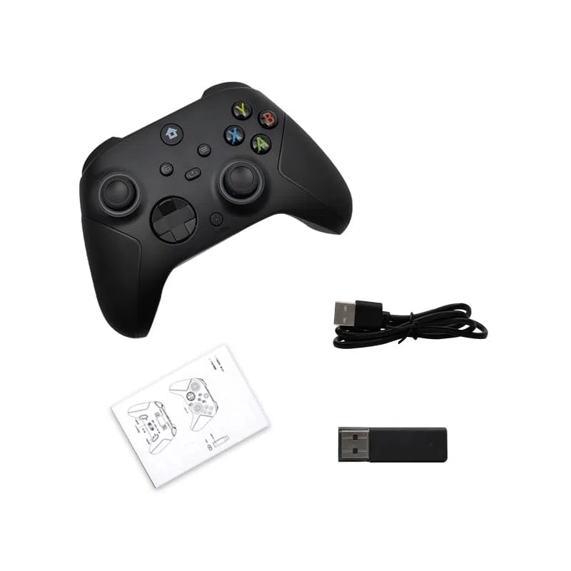 Generico Controllore senza fili per XBOX Serise X/S Gamepad con ricevitore wireless 2.4G Maniglia di gioco a bilanciere anti-scivolo per accessori PC Gamepad
