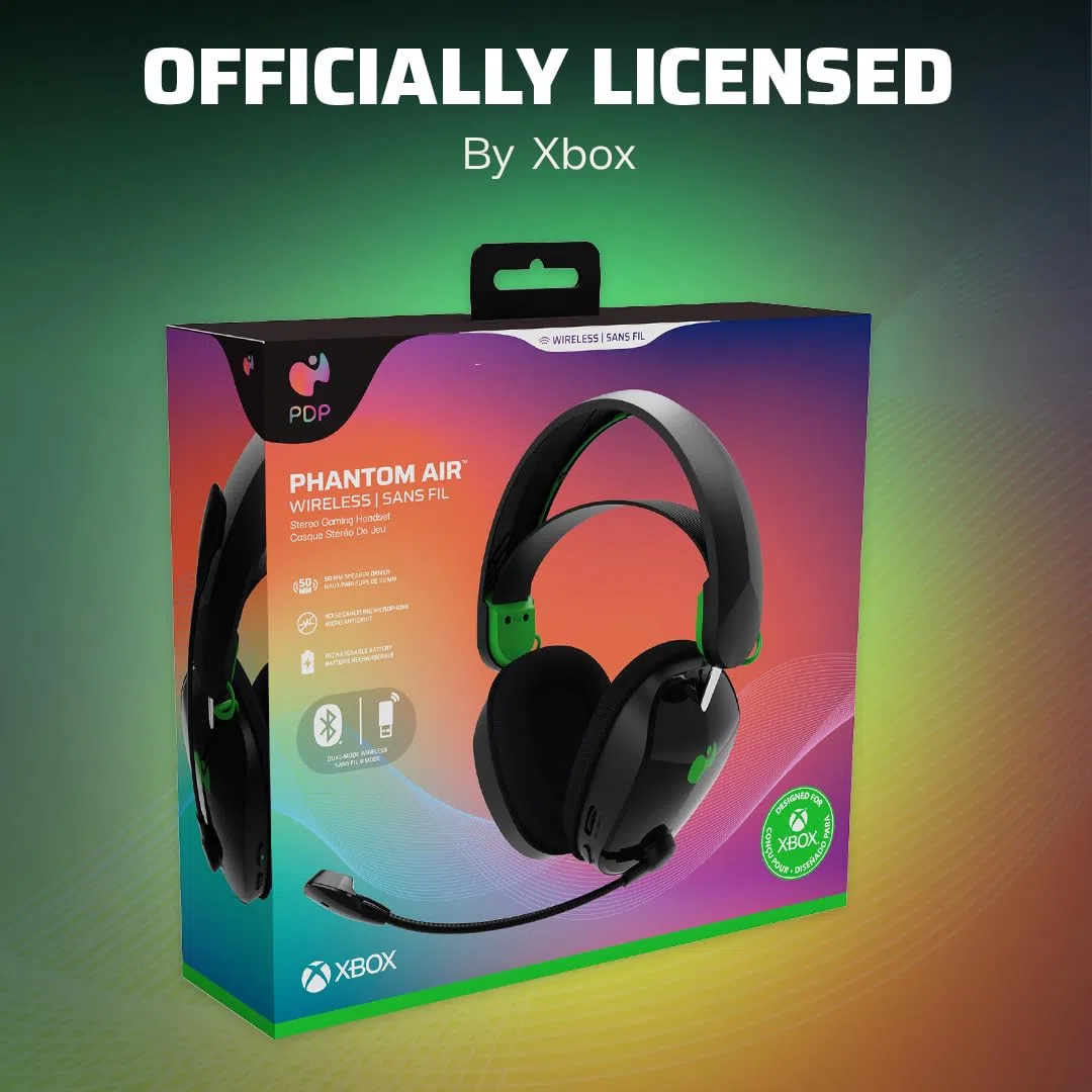 PDP XBOX Phantom Wireless Headset Black