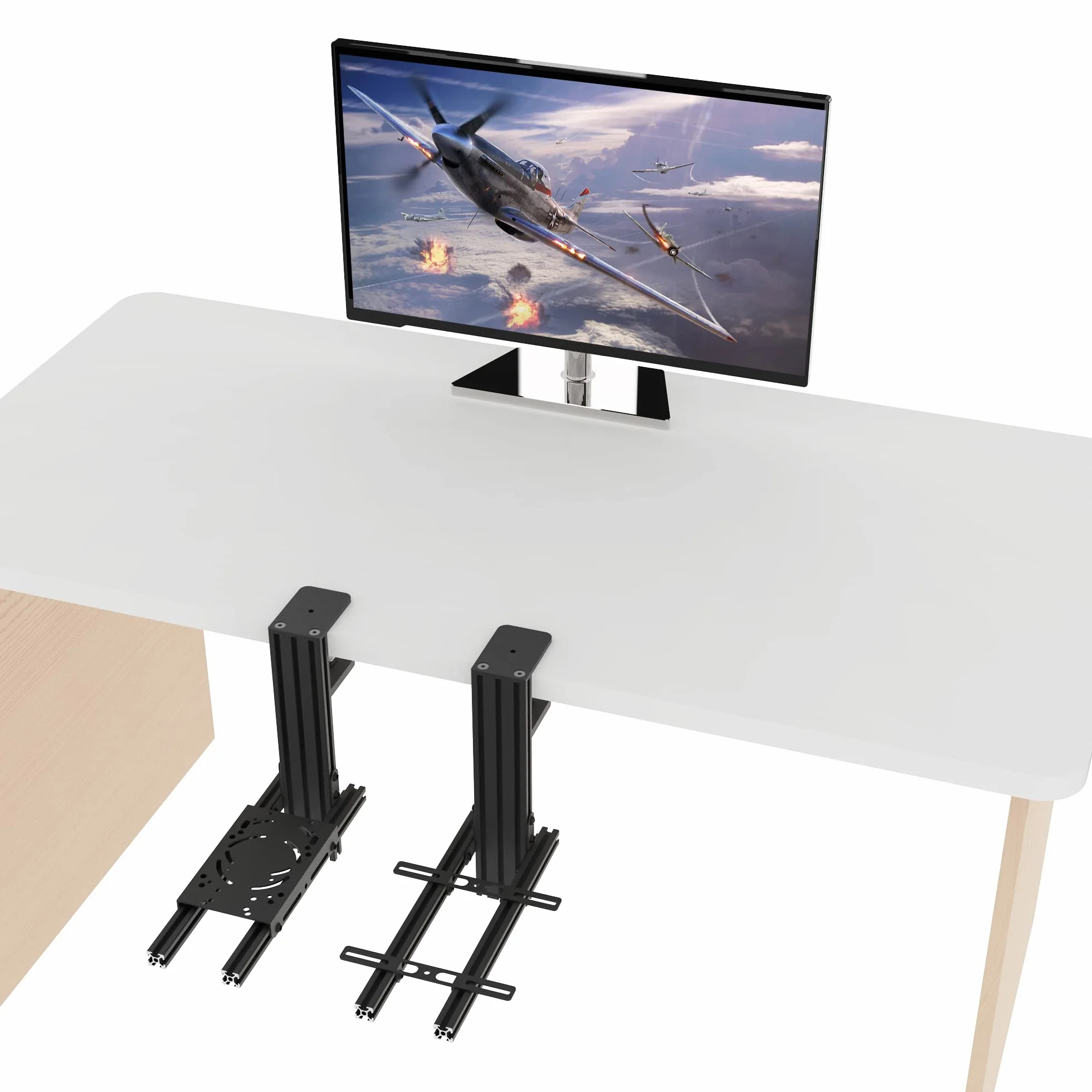 Hikig 2 Set Supporto da Scrivania per Joystick Volo, Logitech X52/X52 Pro/X56/X56 Rhino, Thrustmaster T-Flight Hotas/T.16000M Hotas/TCA Officer Pack, VKB Hotas
