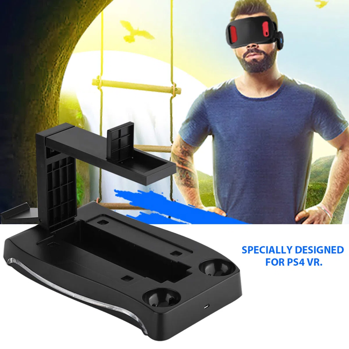 Stazione di Ricarica per Supporto VR, per Controller VR Stazione di Ricarica Supporto per Caricabatterie Supporto per Stazione di Ricarica per Caricabatterie con Base