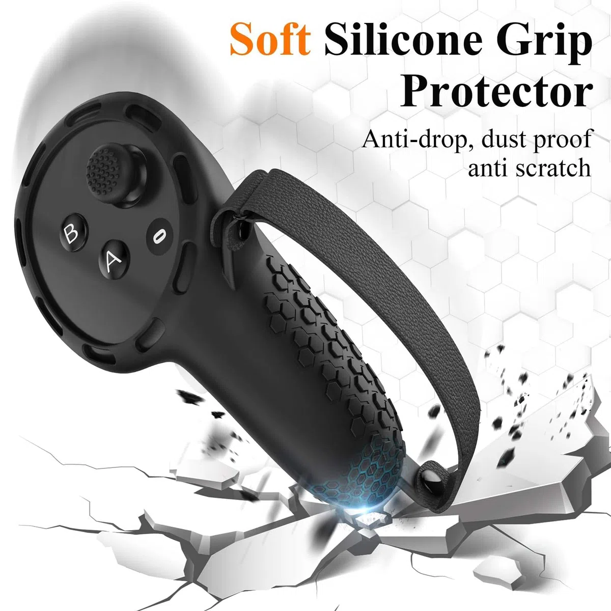 Set di Accessori Protettivi per Meta Quest 3 Silicone, 2 Pezzi Custodia Controller VR