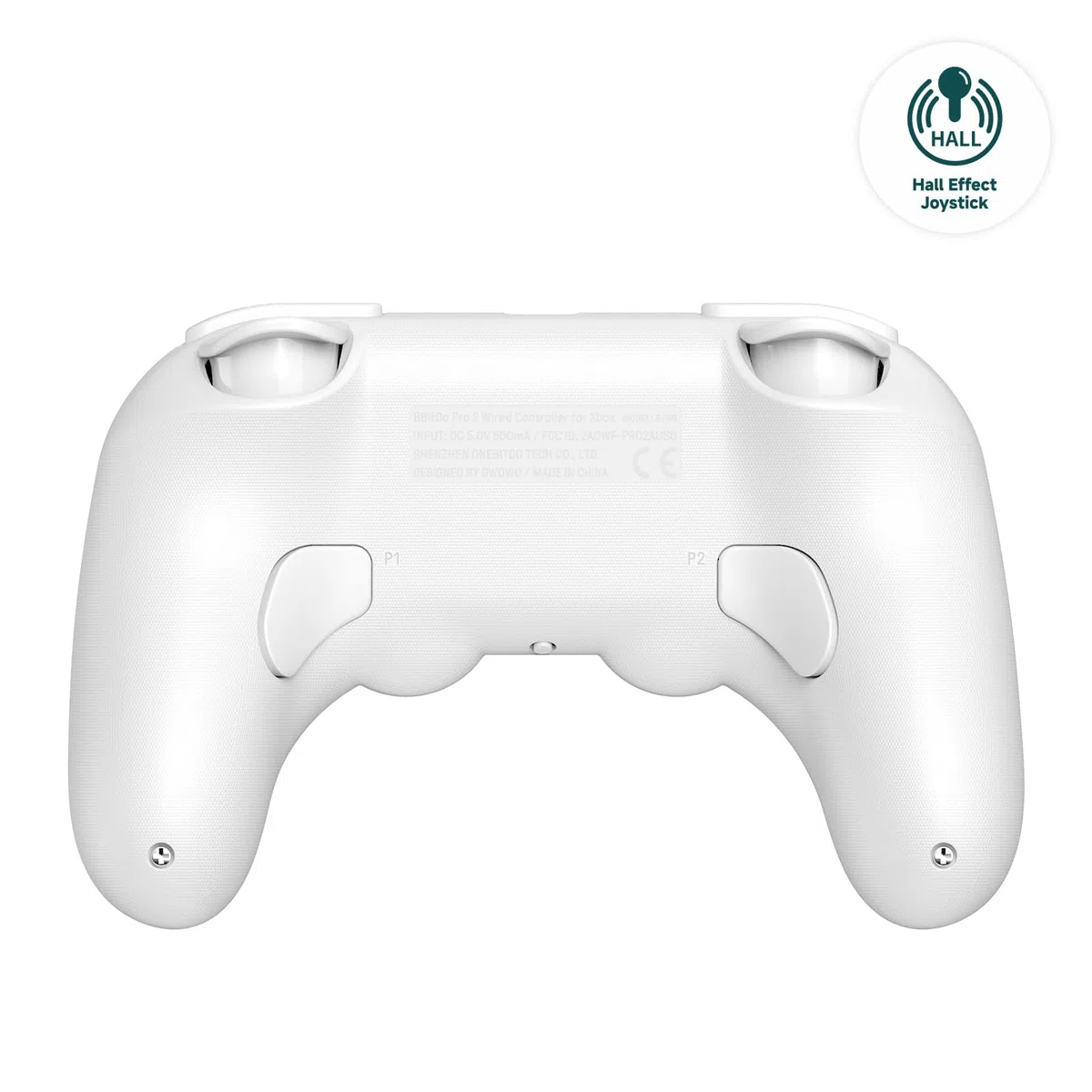 8Bitdo Pro 2 Wired Controller for Xbox, Hall Effect Joystick Update, 3.5mm Audio Jack, Compatible with Xbox Series X|S, Xbox One, Windows 10/11 - Officially Licensed (White)