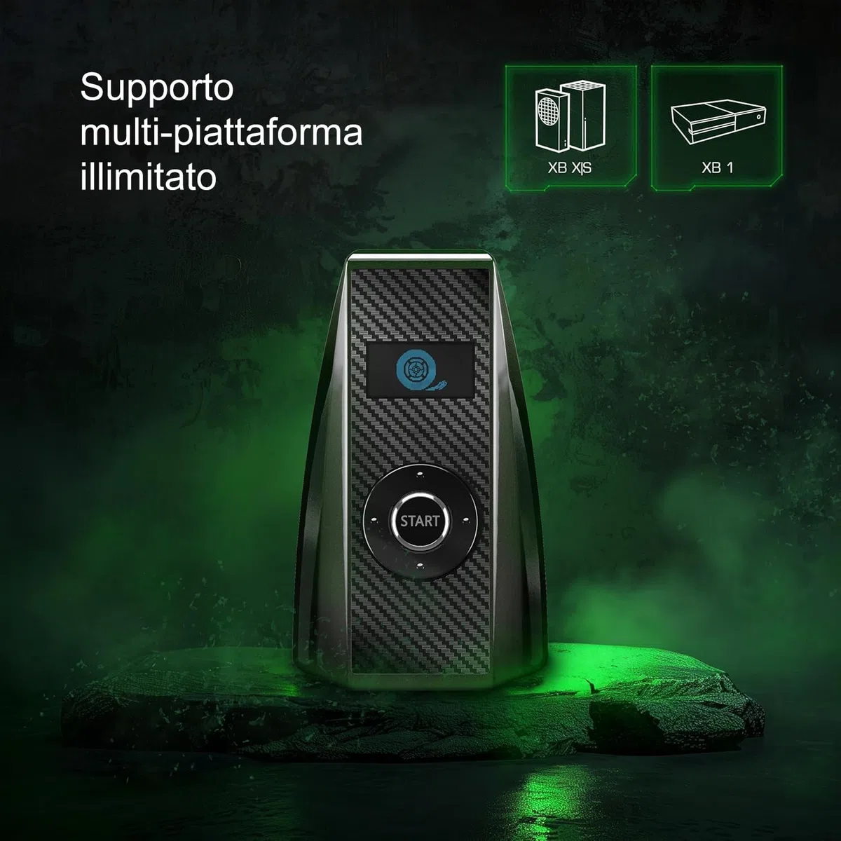 Mcbazel Brook Ras1ution X Convertitore per Volante da Corse per Xbox Series X|S/Xbox One/Xbox 360, Supporta oltre 60 Volanti, Retroazione della Forza Regolabile, Personalizzazione tramite App Mobile