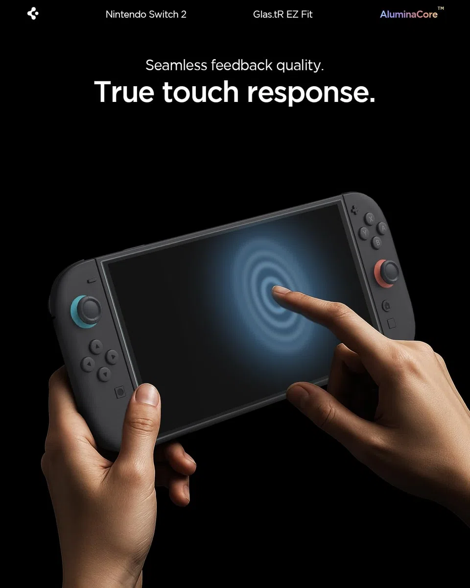 Spigen Glas.tR EZ Fit Vetro Temperato compatibile con Nintendo Switch 2 2025, con Kit di Installazione, Durezza 9H Protezione Schermo Cristallina