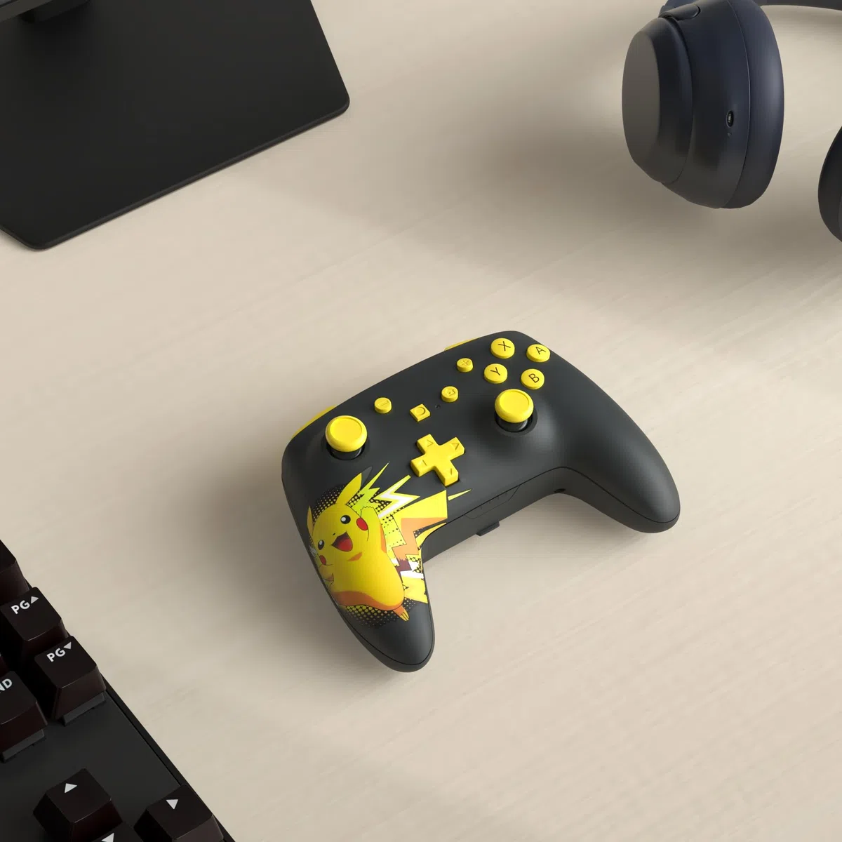 PowerA Controller Senza Fili per Nintendo Switch: Pikachu Estasiato, Modello OLED, Lite - Gamepad, Controller di Gioco Bluetooth