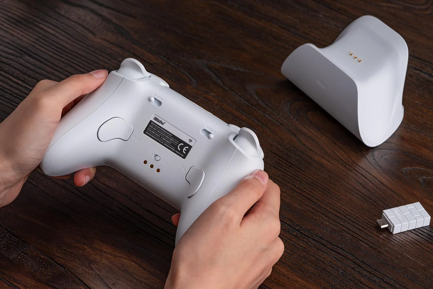 8Bitdo Ultimate 2 Wireless Controller for Windows & Android, Gaming Controller with TMR Joysticks, Switchable Hall Effect/Tactile Triggers, Motion Control, RGB Fire Ring, 8Speed Wireless Tech, White