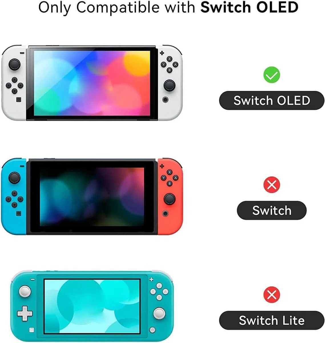 GeekShare Custodia in peluche carina - Custodia antiurto e resistente ai graffi compatibile con la console OLED Switch e - Peluche Squalo