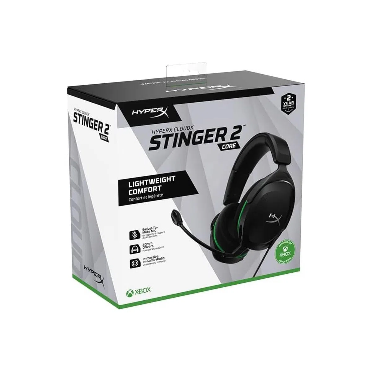 HyperX CloudX Stinger II Core Cuffie da Gaming Cablata 3,5mm Xbox Nero