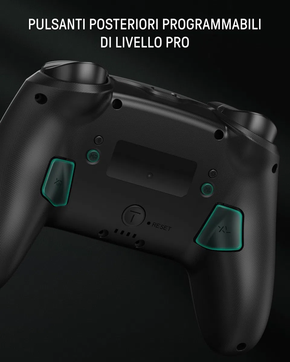 Luminex Controller Switch 2 con Dock di Ricarica, Pro Controller Wireless Compatibile Con Switch 2/Switch/OLED, Bluetooth Joypad Con Effetto Hall/7 Colori LED/Turbo/Link App - Minatore Nero