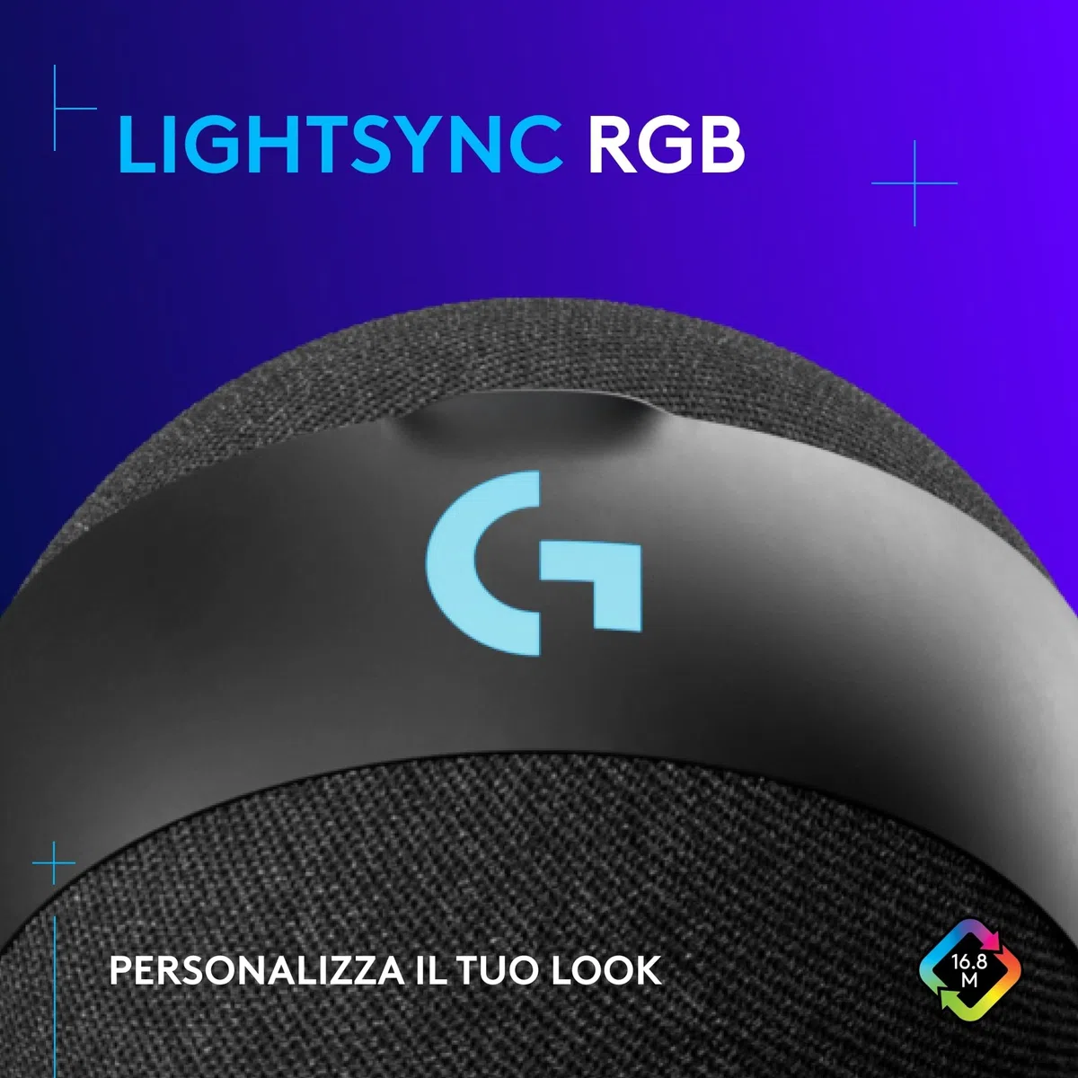 Logitech G Yeti Orb Microfono a Condensatore RGB per Gaming con LIGHTSYNC, Microfono USB per Streaming, Cardioide, Plug and Play USB per PC e Mac, Nero
