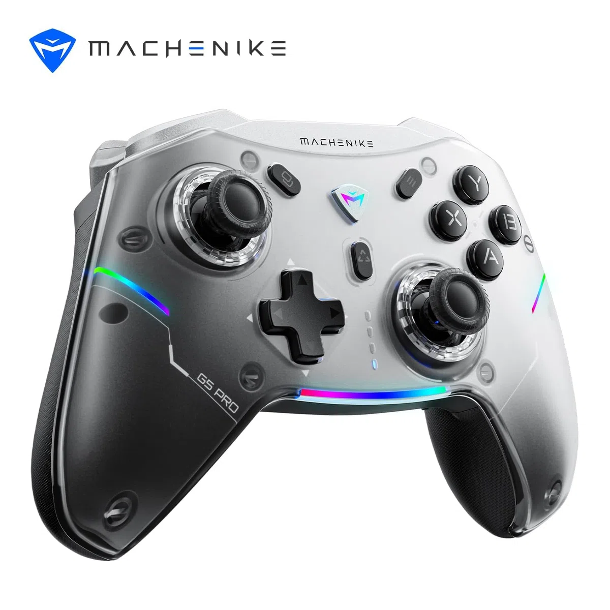 Machenike G5PRO Wireless Controller RGB Joystick PC Gaming Hall Effect Trigger Tasti meccanici Compatibile PC/NS/TV/smartphone TURBO 5 Livelli vibrazione Nero