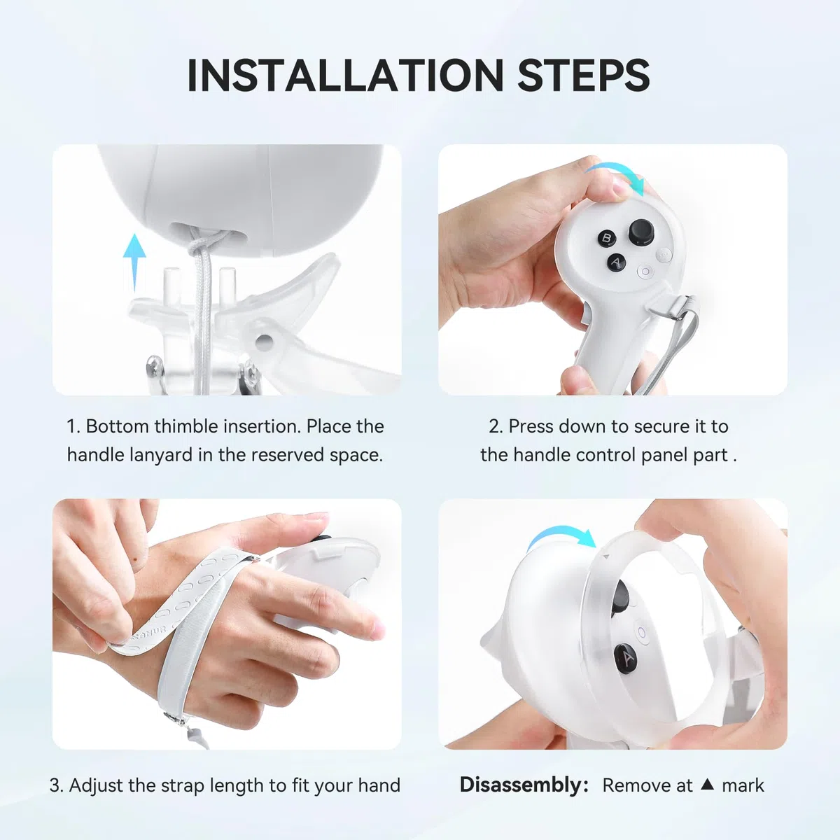 AMVR Upgraded Comfort Controller Grips Compatible with Pico 4 Ultra, with Anti-Slip Silicone Hand Straps