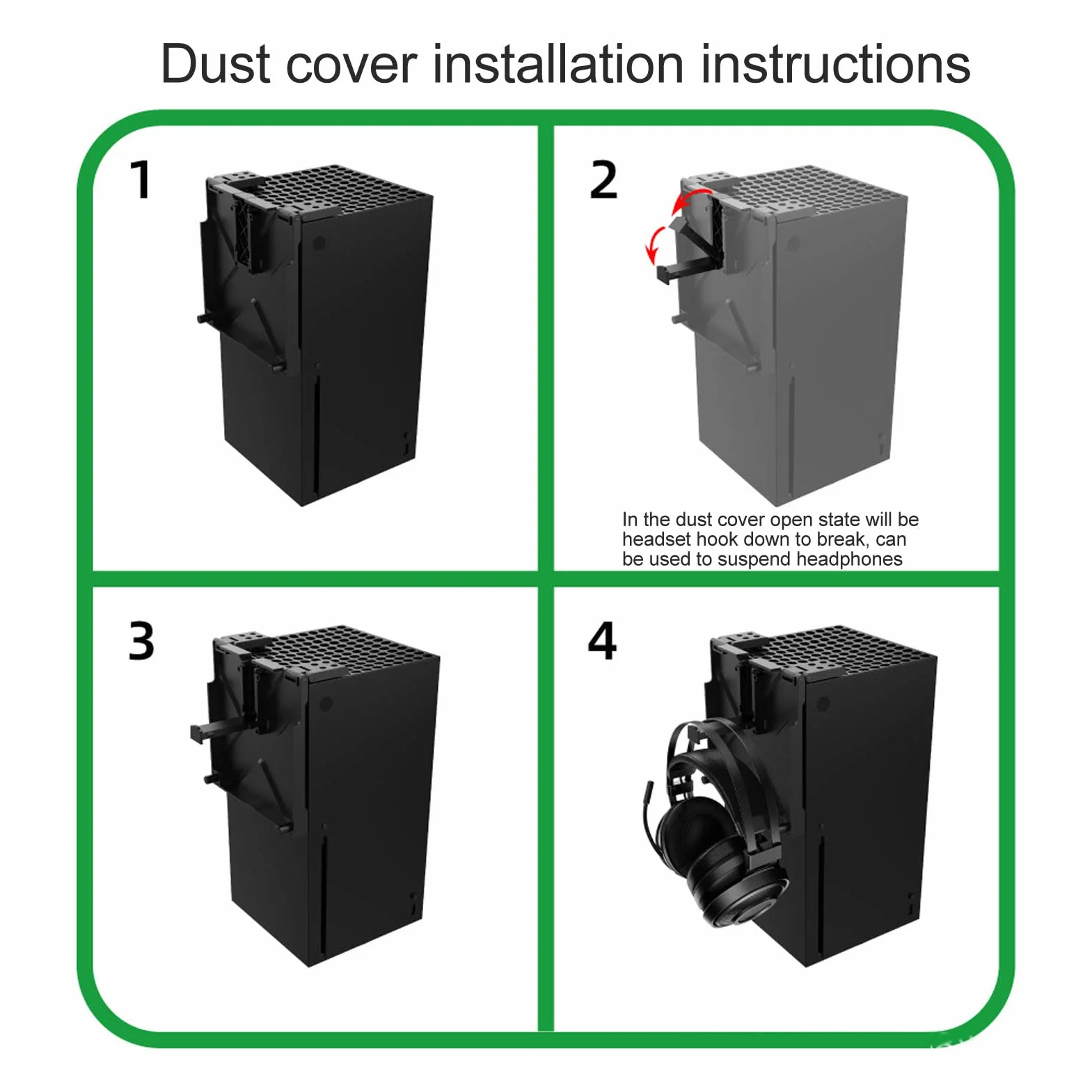 Coperchio Antipolvere per Console Series X Filtro Bauletto VR Staffa Telescopica Gancio