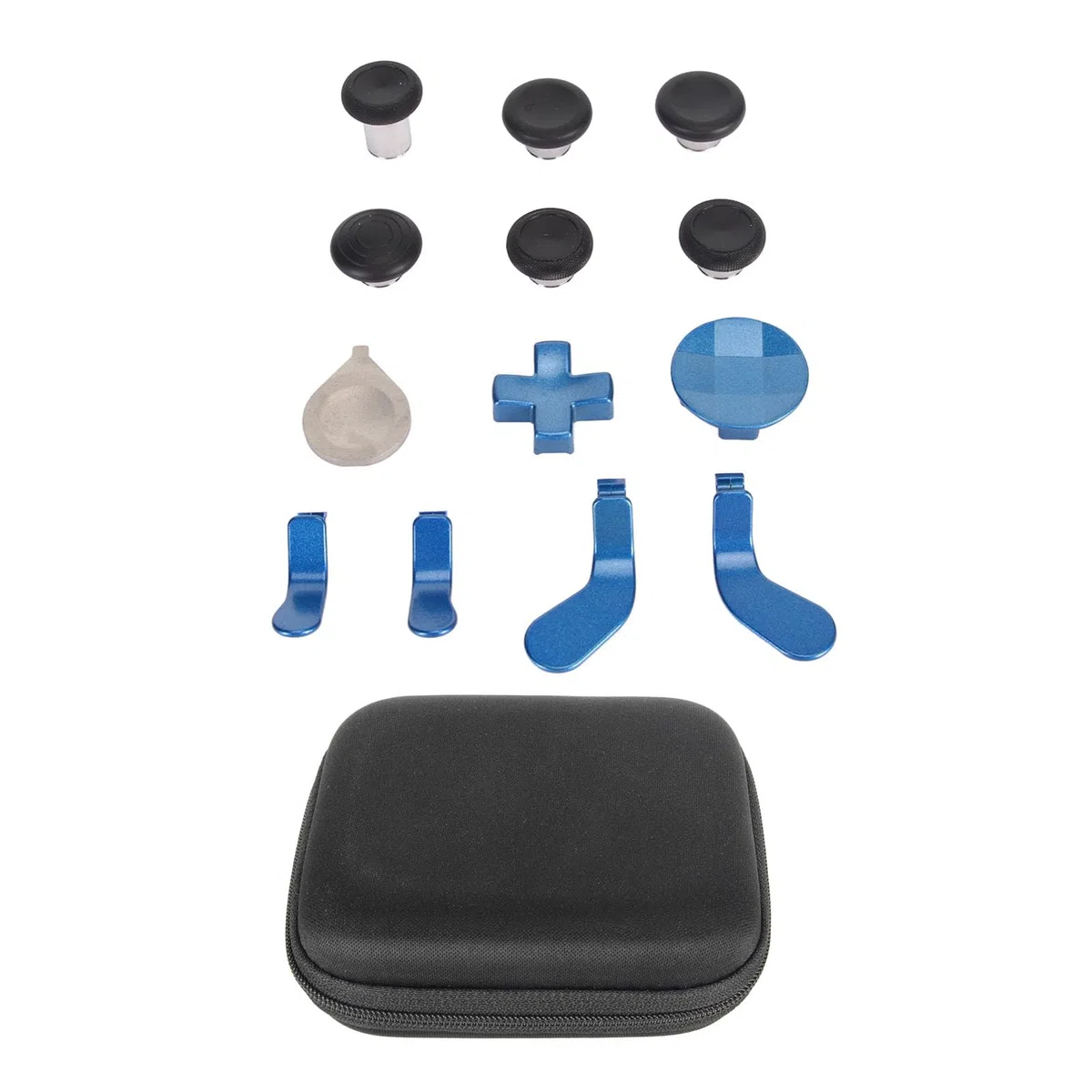 Focket Manopole in Metallo per Controller One Elite Series 2, Kit di 13 Pulsanti magnetici sostitutivi in 1. Include Joystick in Metallo a 6 Posizioni, 4 Paddle e 2 D-Pad (Blu)