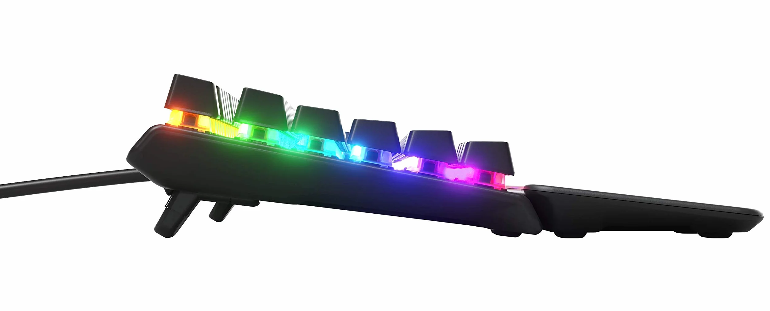 SteelSeries Apex 5 Tastiera da gaming meccanica ibrida , Illuminazione RGB per ogni tasto, Struttura in lega di alluminio aeronautico, Smart Display OLED, Layout Turco (QWERTY)