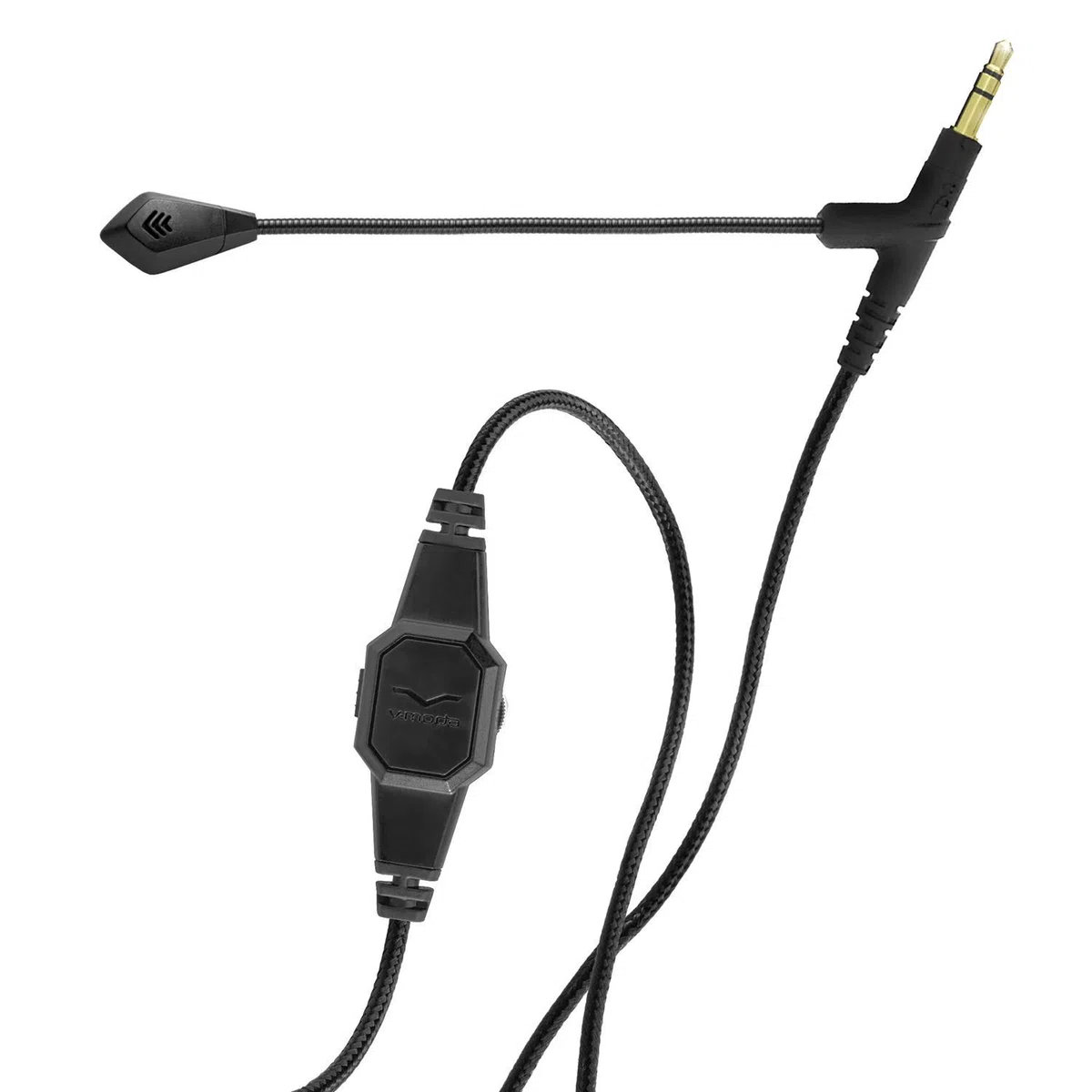 V-Moda Microfono BoomPro | Per il Gaming e la Comunicazione | Cablato - Presa da 3,5 mm | Braccetto Flessibile | Controller Clip-on con Tasto Mute e Rotella Volume | Nero
