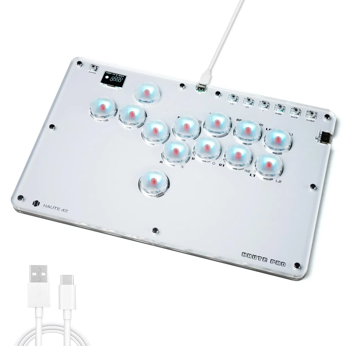 Sehawei Arcade Fight stick, Fighting Arcade Game Keyboard per PS4/Switch/PC/PS3/Steam Street Fight keypad with Turbo Functions & Custom RGB (T13)
