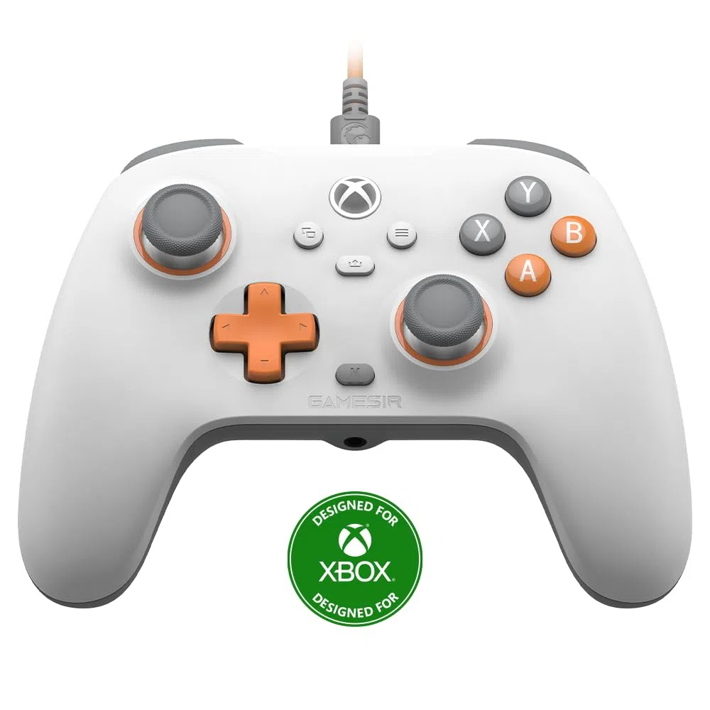 GameSir T7 Controller Cablato per Xbox Series X|S, Xbox One, Windows 10/11, Gamepad Plug and Play con Joystick ad Effetto Hall, Jack 3,5 mm - Bianco
