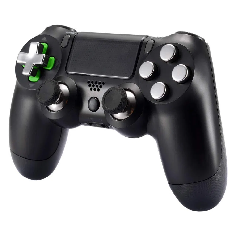 eXtremeRate Pulsanti D-pad Levette Analogiche Ricambio per ps4 Slim Pro Croci Direzionali Thumstick Joystick in Metallo Magnetico Ricambio per ps4 Controller(31 in 1)