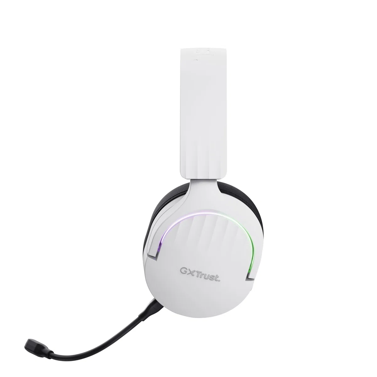 GXTrust 491W Fayzo Cuffie Gaming Wireless Bluetooth + 2.4 GHz, Audio Surround 7.1, Batteria da 22 Ore, 35% Plastica Riciclata, RGB Cuffie Bluetooth Over Ear PC PS5 PS4 Switch - Bianco
