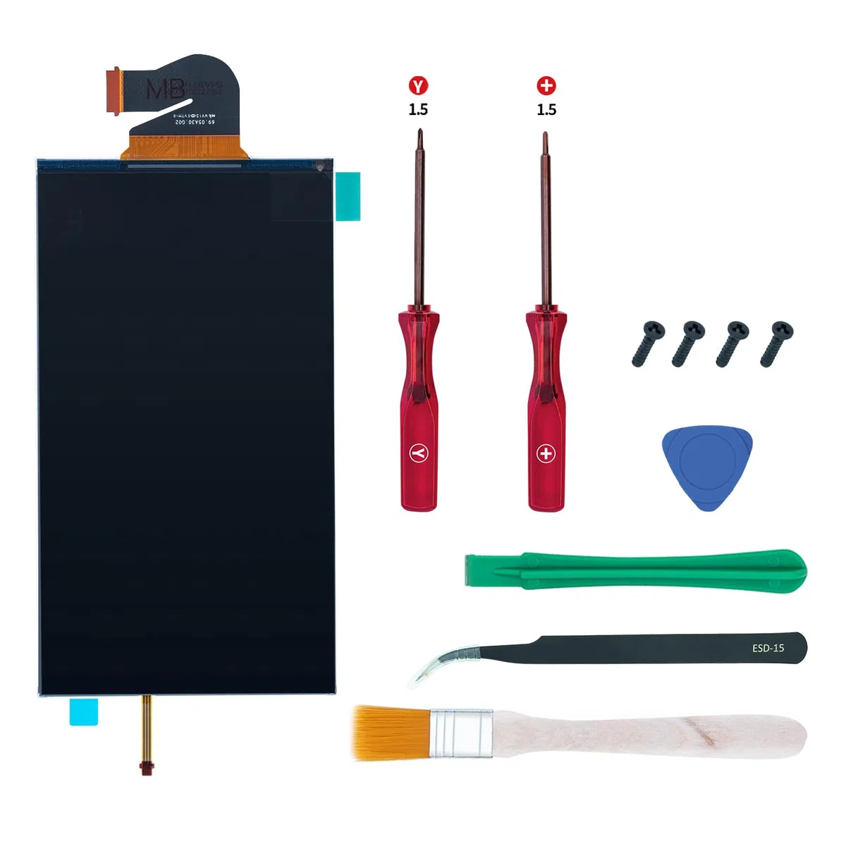 Wigearss Schermo LCD di Ricambio e Kit di Strumenti di Riparazione per Nintendo Switch Lite