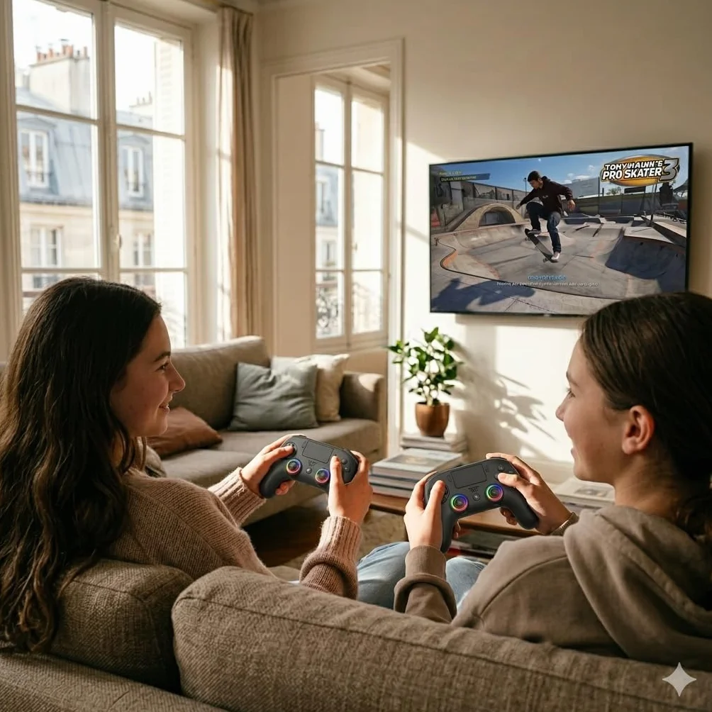 SUBSONIC Controller PS5 Wireless Paddle LED Programmabili Vibrazione Funzione Touch Nero