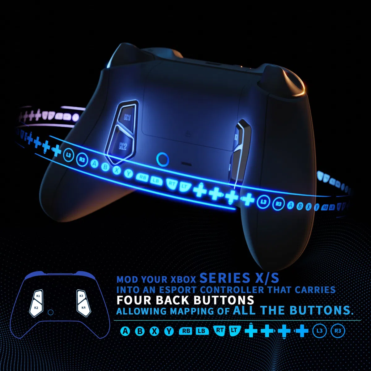 eXtremeRate Victor X Remap Kit Xbox Series X S Controller Nero