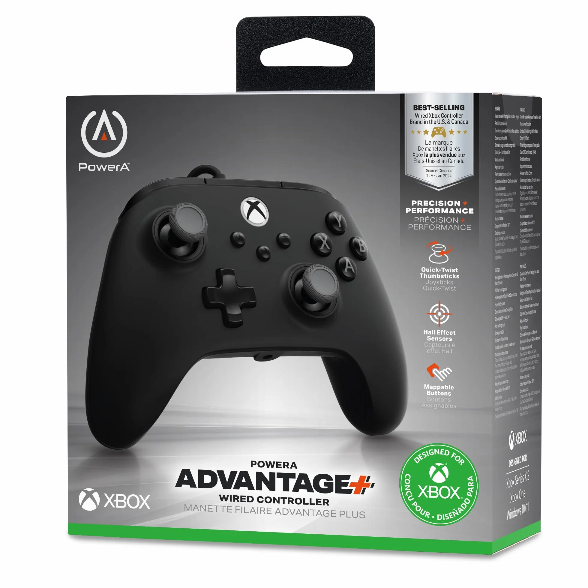 PowerA Advantage Plus Wired Controller Xbox Series X|S Black