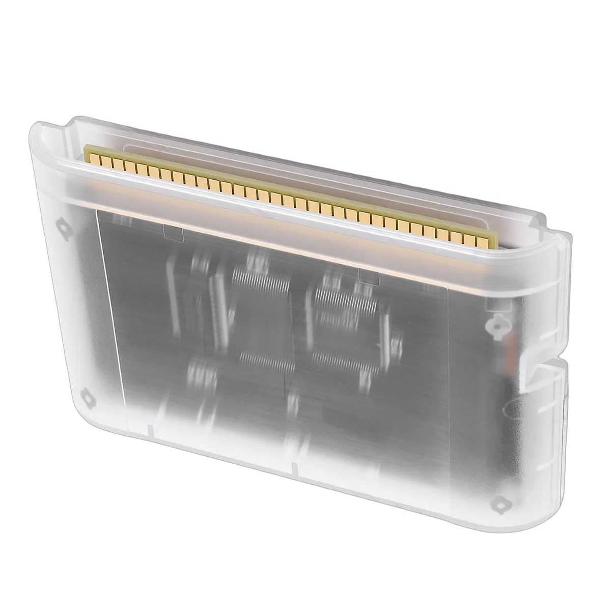 Gugxiom Cartuccia Multigiochi per Mega Drive, Cartuccia di Giochi retrò Super 4000 in 1 con Scheda di Memoria da 8 GB, Adatta per Console MD1/MD2/MD3/CD/X/32X (Bianco trasparente)