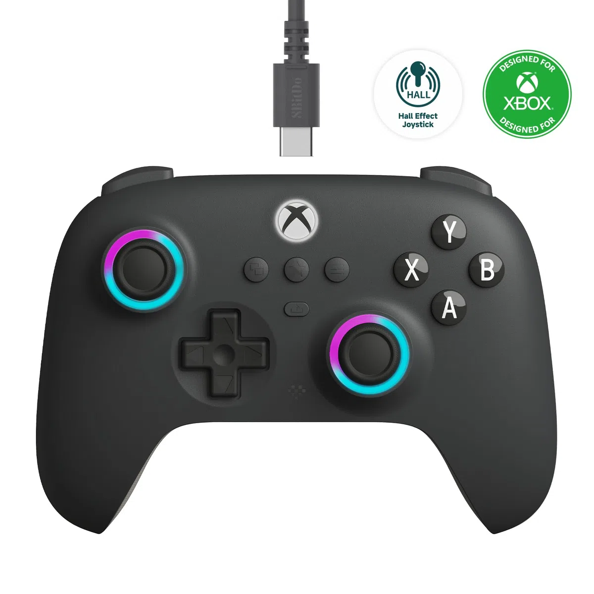 8Bitdo Ultimate C Wired Controller for Xbox, Hall Effect Joysticks, Officially Licensed (Dark Gray)
