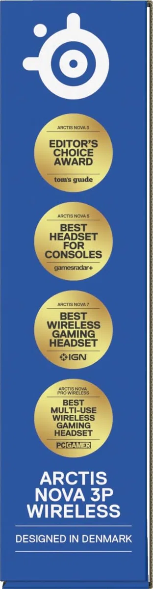 SteelSeries Arctis Nova 3P Cuffie da gioco wireless 2,4GHz/BT 40h neodimio Nero per PS5 PS4 PC Switch
