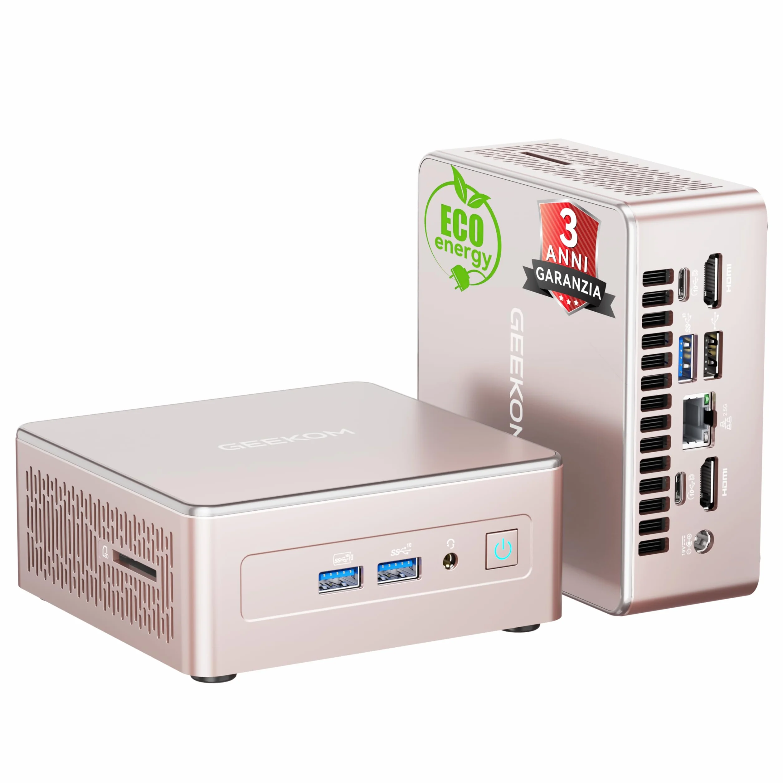 GEEKOM A5 Mini PC AMD Ryzen 5 7430U 16GB RAM 512GB SSD Windows 11 USB4.0 LAN 2.5G