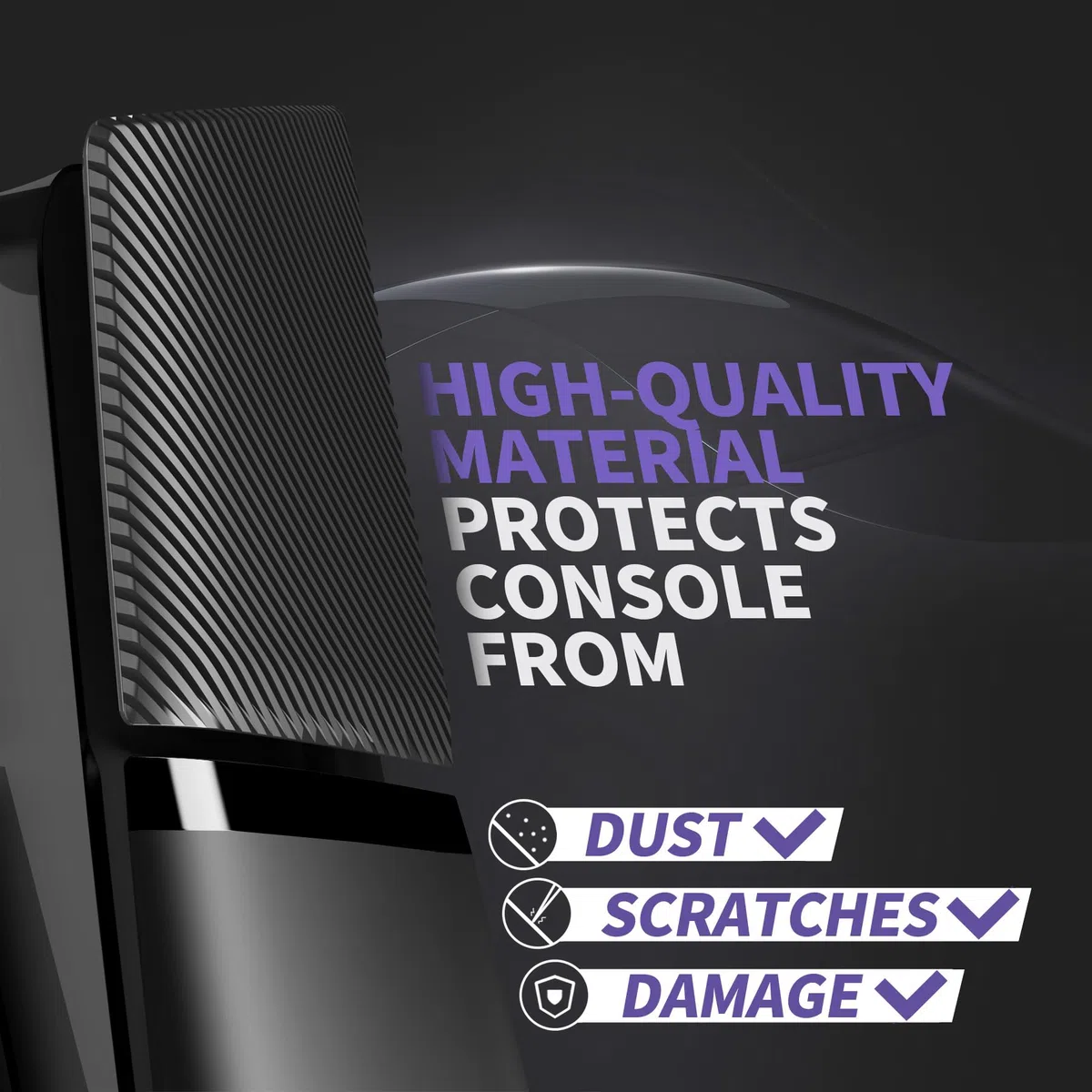 eXtremeRate eXcover Copertura Ricambio Compatibile con ps5 Slim Console Digital Edition, Cover Coperchio Custodia Placca Shell Ventilata per ps5 Slim Digitale Console, Nero