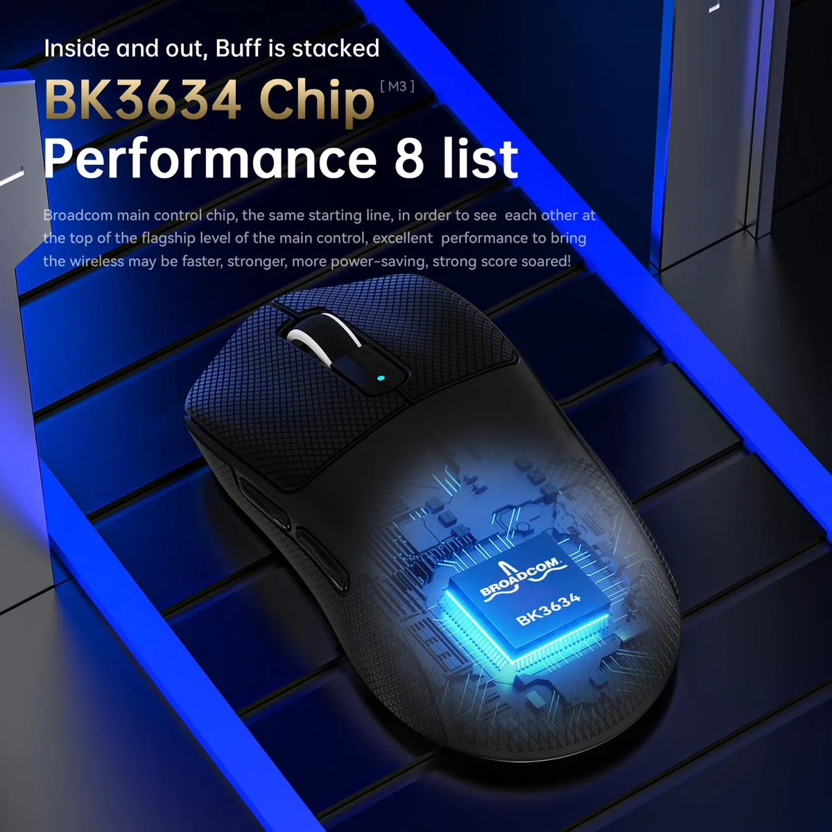 MAMBASNAKE M3 39g SUPERLIGHT Mouse, PixArt PAW3395PRO Gaming Sensor, BT/2.4G Wireless/Wired Gaming Mouse, 6 Adjustable DPI up to 40000, 200 Hrs Battery, Office Mice for Win11/Xbox/PS/Mac (Black)