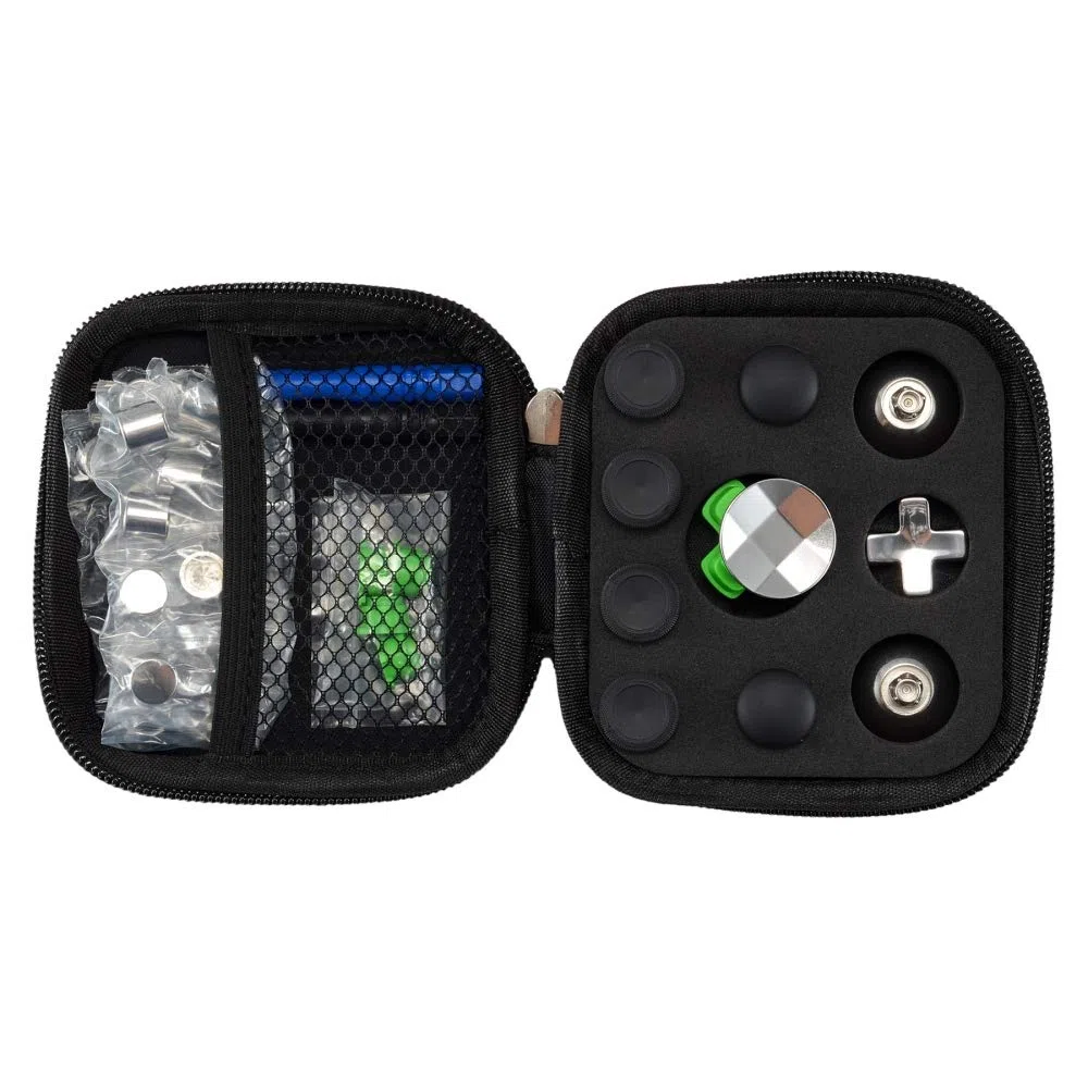 eXtremeRate Pulsanti D-pad Levette Analogiche Ricambio per ps4 Slim Pro Croci Direzionali Thumstick Joystick in Metallo Magnetico Ricambio per ps4 Controller(31 in 1)