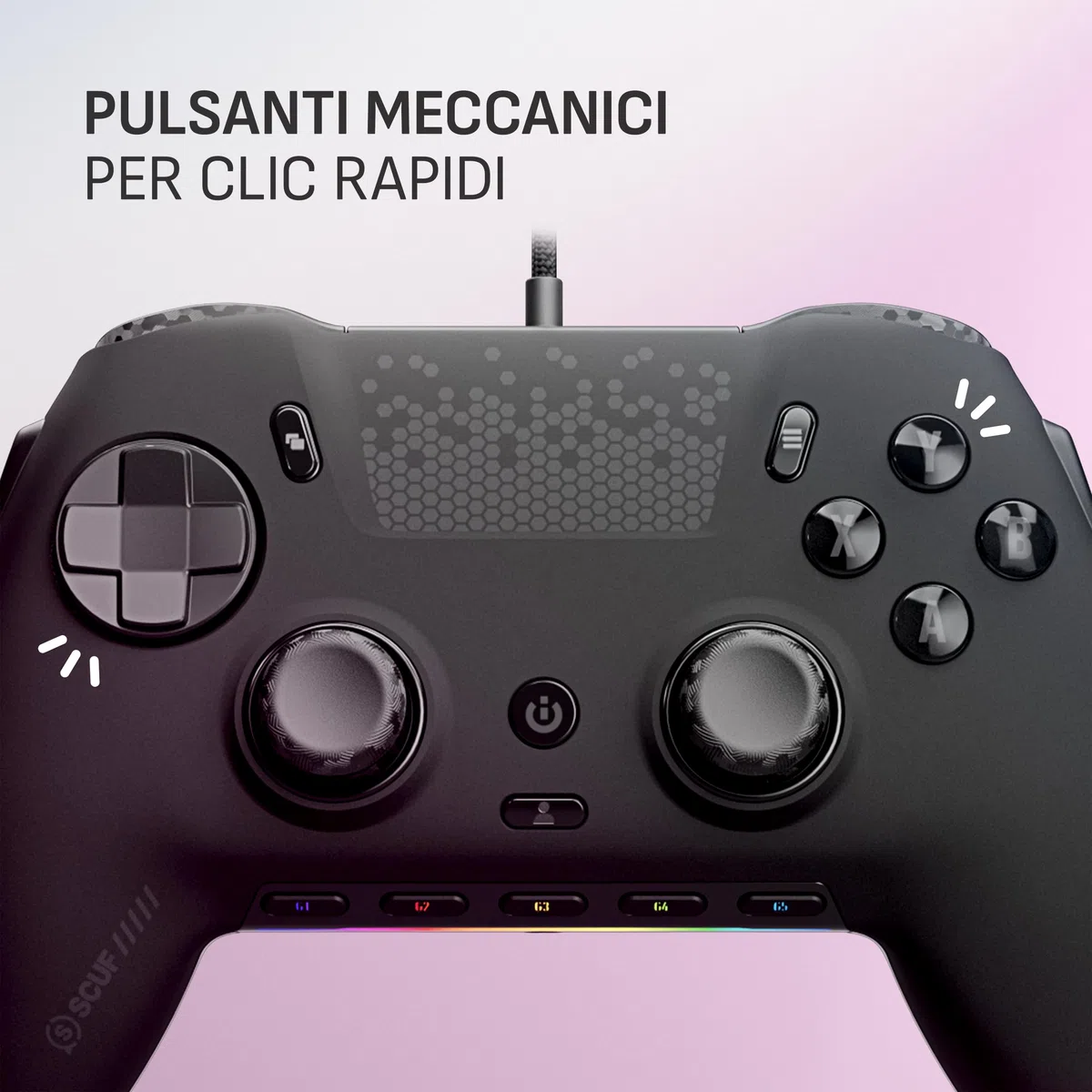 SCUF ENVISION V2 (2025) Controller di gioco cablato per PC – Nero | Thumbstick anti-drift, Cinque tasti G staccabili, Paddle posteriori staccabili