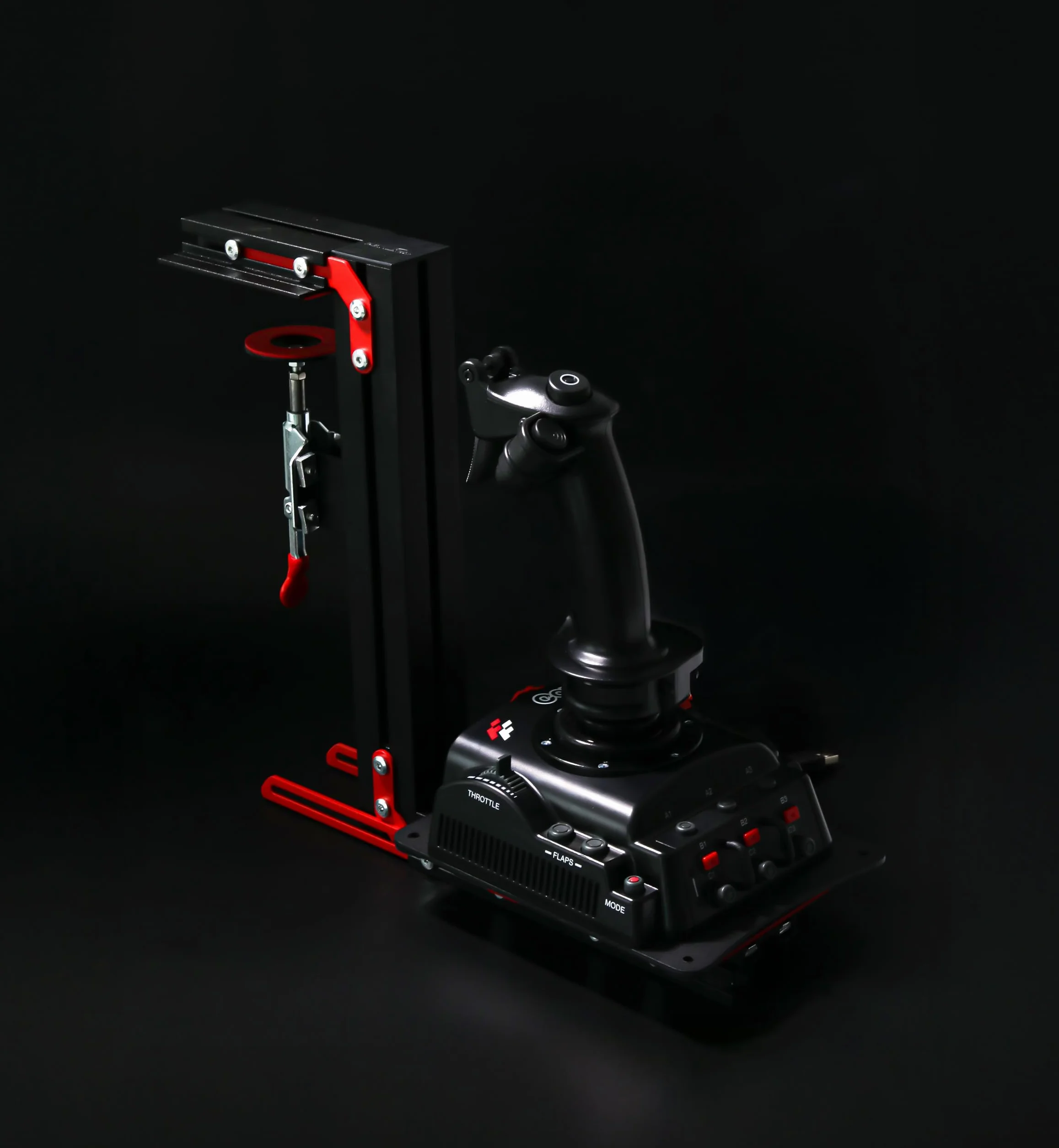 J-Pein The Steel Supporto da scrivania per sistemi Joystick, acceleratore e hota. Supporta completamente Quasi tutti i dispositivi di controllo della SIM di volo. (Non Incluso)