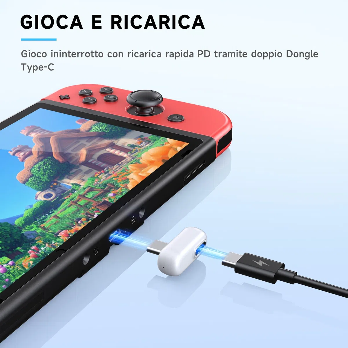 Bluetooth 5.3 Gaming Earbuds 2.4 GHz USB C & A in-Ear Headset for PS5/PC/VR/Switch ENC Mic 20ms 36h Touch Control bianco