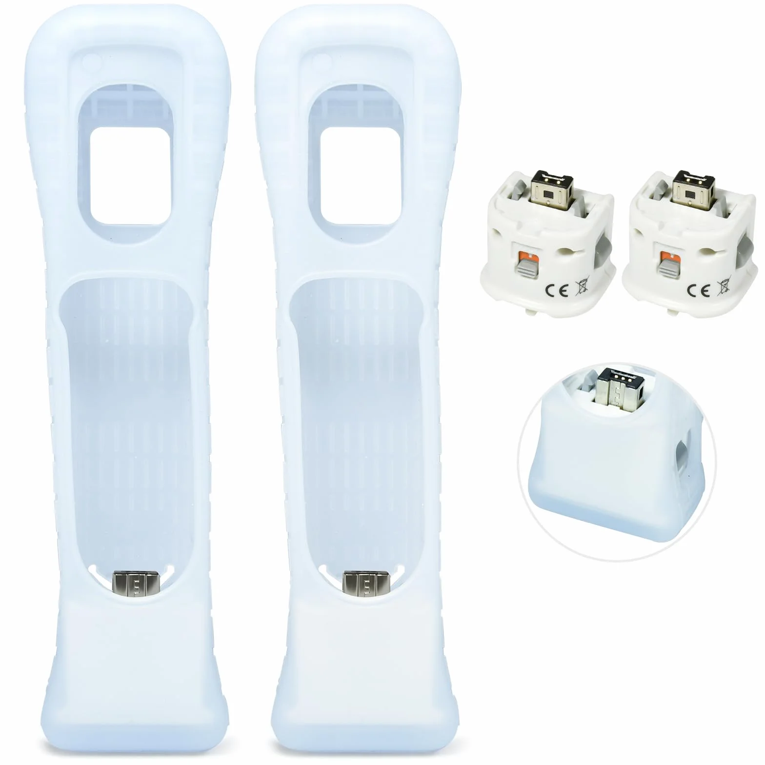TechKen 2 adattatori Motion Plus con sensore in silicone per telecomando Wii