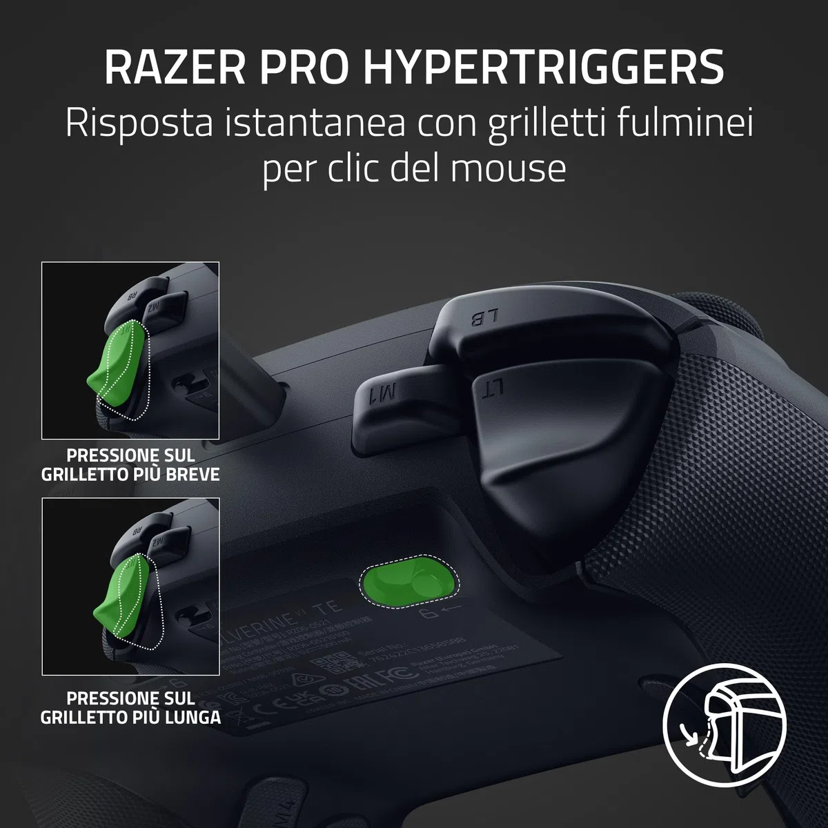 Razer Wolverine V3 Tournament Edition Controller cablato per Xbox X|S e PC Nero