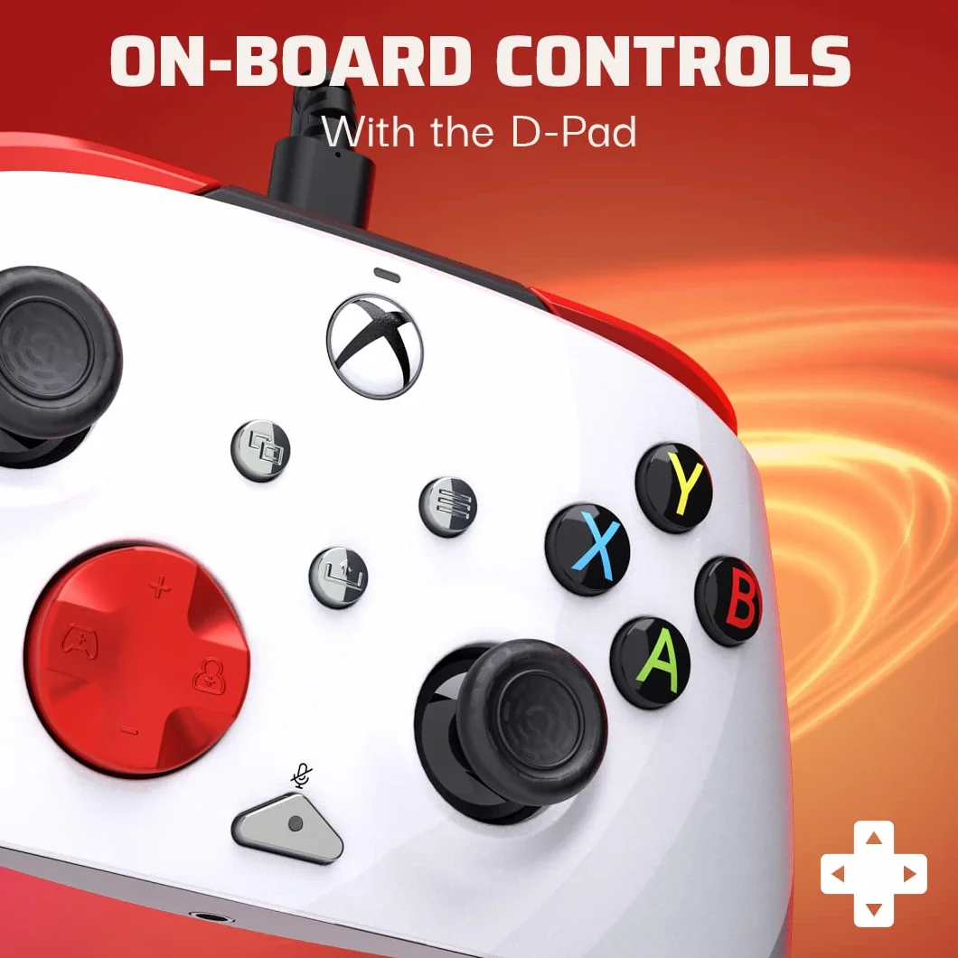 PDP REMATCH XBOX WIRED Controller RADIAL WHITE for Xbox Series X|S, Xbox One, Officially Licensed